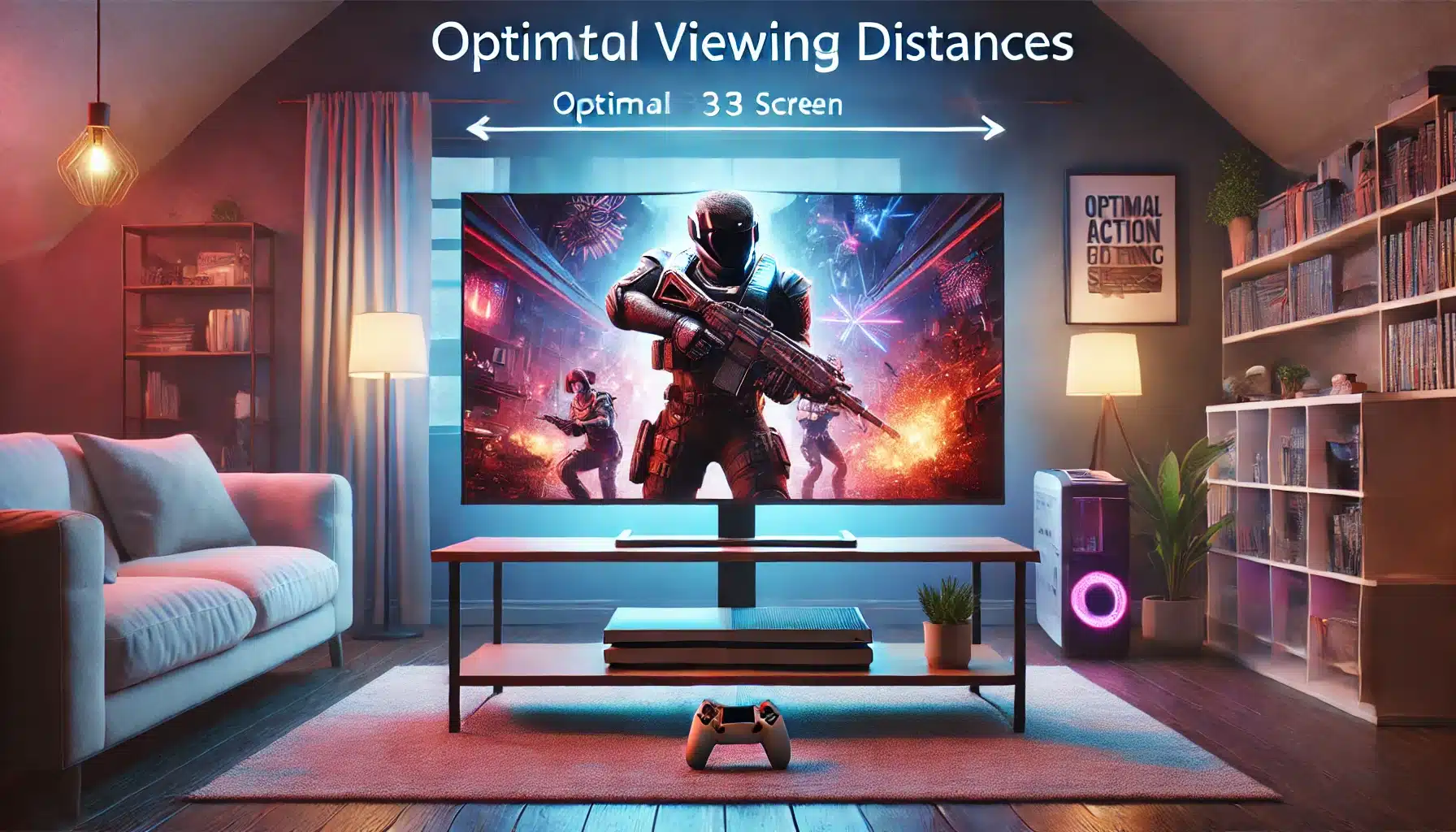 immagine rappresentativa di distanza di visione dallo schermo per il gaming